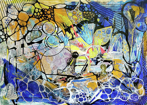 Dynamic Wall Art featuring the mixed media Settling Into Serenity A Life's Odyssey by Eileen Kelly