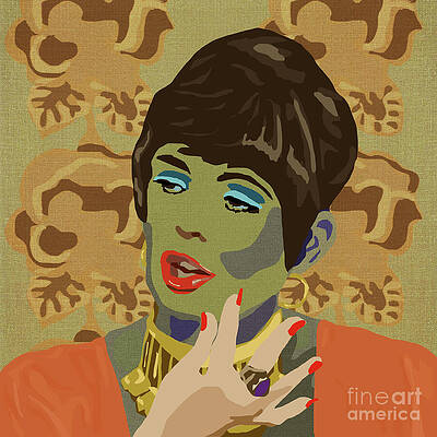 Portrait Wall Art featuring the digital art Seventies Wallpaper by BFA Prints
