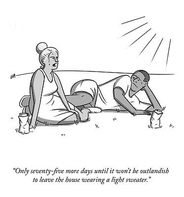 Sunshine Wall Art featuring the drawing Seventy Five More Days by Lila Ash