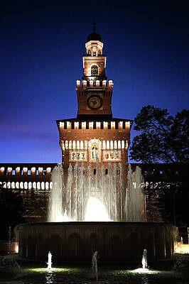 Wall Art featuring the photograph Sforzesco Fountain by Steven Nelson