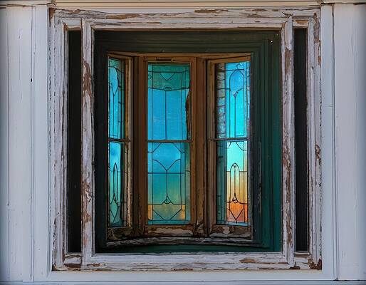 Reflection Digital Art - Shabby Chic - Stained Glass by Eris And AI