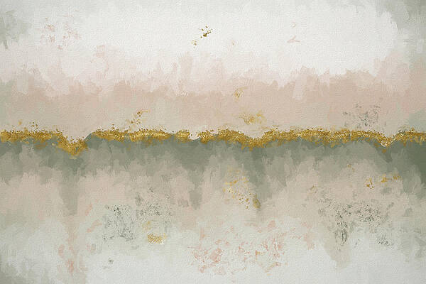 Wall Art featuring the digital art Shades Of Olive And Pink by Alison Frank