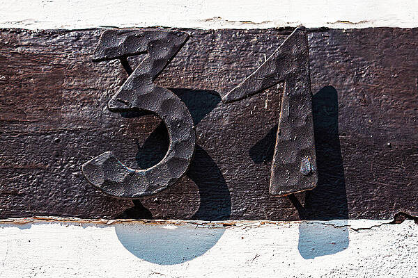 Metal House Number 31 Wall Art