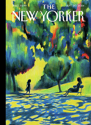New Yorker Covers Wall Art featuring the painting Shadow Story by Pierre-Emmanuel Lyet