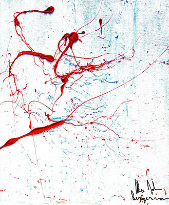 Wall Art featuring the painting A- Sharp by Alex John Bergerman