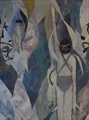 Abstract Figure in Surreal Landscape Wall Art