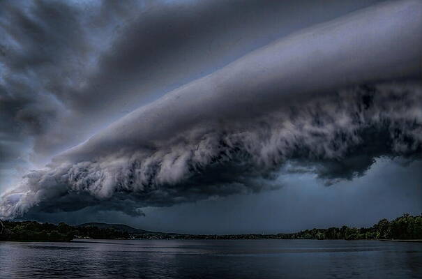 Cloud Wall Art featuring the photograph Shelf Cloud Over Rothschild by Dale Kauzlaric