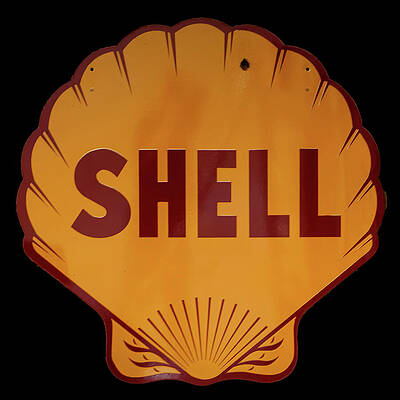Wall Art featuring the photograph Shell Gasoline Sign by Flees Photos