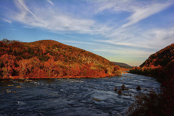 Shenandoah River Crossing Along The West Virginia Appalachian Trail In Autumn Print