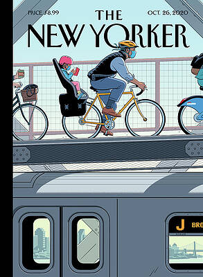 Cyclists Overlooking Subway Wall Art