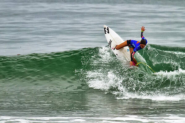 Shino Matsuda Wall Art featuring the photograph Shino Matsuda Surfer Girl by Waterdancer