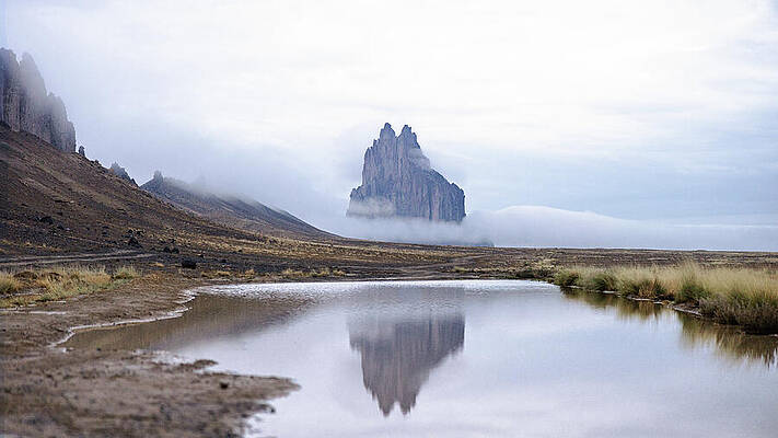 Misty Mountain Reflection Wall Art