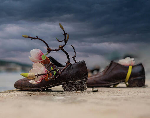 Architecture Photograph - Shoes On The Danube #1 by Robert Niemeier