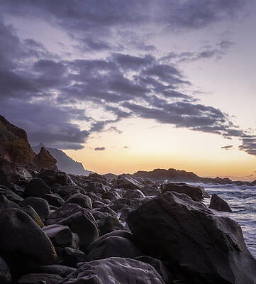 Dramatic Wall Art featuring the photograph Shoreline In Golden Glow by Charnwood Photography Fine Art