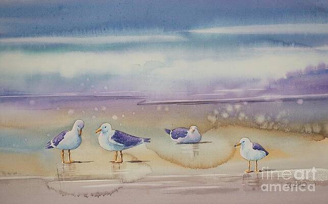 Wall Art featuring the painting Shoreline by Sybil Riead