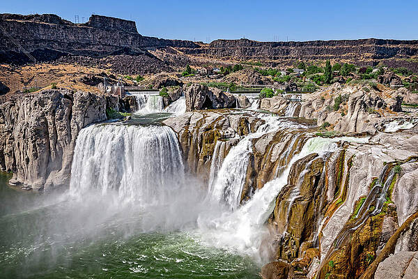 Green Wall Art featuring the photograph Shoshone Falls, Idaho by Kelley King