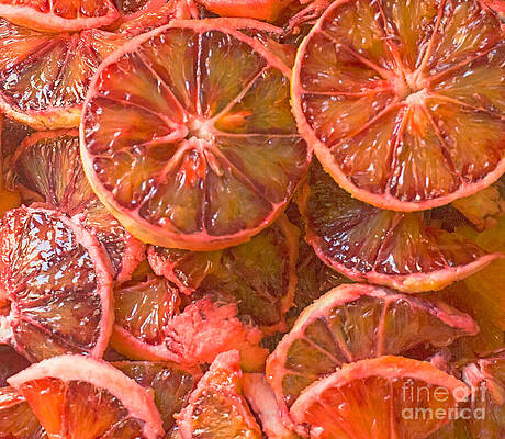 Vibrant Photograph - Sicilian Blood Oranges by Stefano Senise