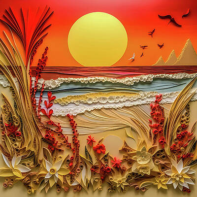 Sunset Digital Art - Siesta Rise by Paul Charles
