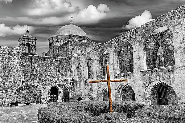 Symbolic Wall Art featuring the photograph Sign Of Faith In Black And White by Kelley King