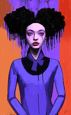 Woman with Dripping Makeup Wall Art