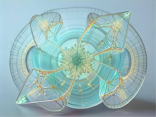 Intricate Wall Art featuring the digital art Silicon Evolution - Air Jelly by Eris And AI