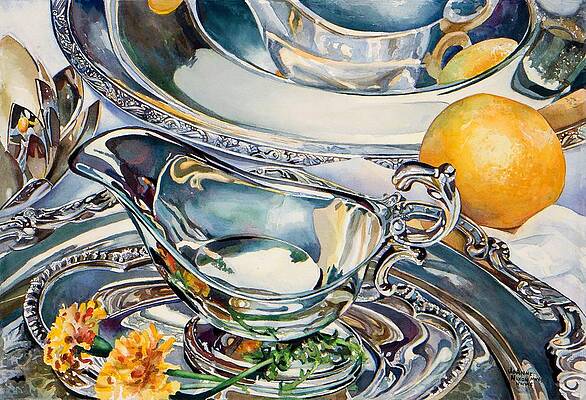 Painting - Silver Setting by Grant Nixon