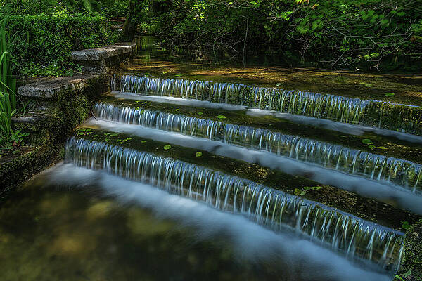 Waterfall Wall Art featuring the photograph Silvery Streams by Tim Lyden