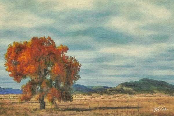 Wall Art featuring the painting Singularly Autumn by Jeffrey Kolker