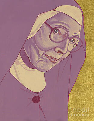 Wall Art featuring the painting Sister Wendy Beckett 327 by William Hart McNichols