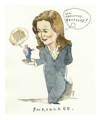 Caricature Painting - Sizing Up The Post-Debate Landscape by Barry Blitt