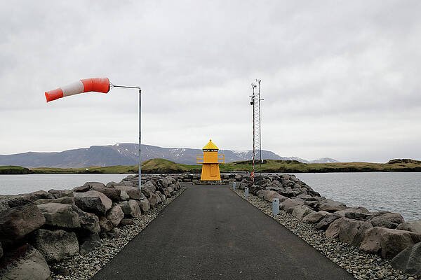 Wall Art featuring the photograph Skarfagardur Lighthouse by Nicholas Blackwell