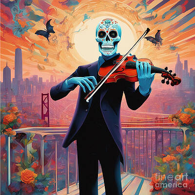 Wall Art featuring the digital art Skeletonichi Chaconne by Bencasso B