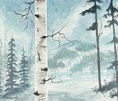 Mountain Painting - Ski Country by Judy Strickland