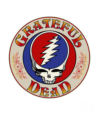 Wall Art featuring the digital art Skull And Rose Vector Art by Kirania Finest