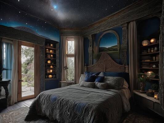 Sky Digital Art - Sky Bedroom by Eris And AI
