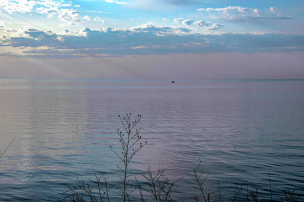 Lake Superior Photograph - Sky Blue Pink by Vi Ray