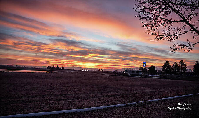 Sky Wall Art featuring the photograph Sky On Fire In Ellensburg by Tom Cochran