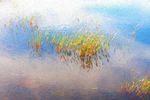 Summer Wall Art featuring the mixed media Sky Or Water by Tatiana Travelways