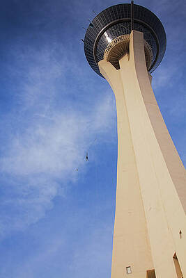 Nevada Wall Art featuring the photograph SkyJump From The Stratosphere Tower Las Vegas by Tatiana Travelways