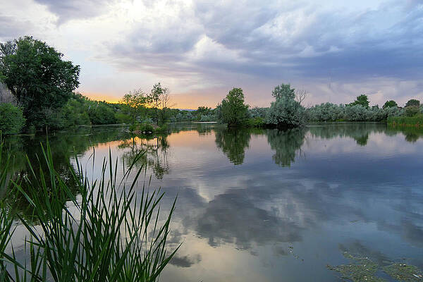 Slate Blue Stillness by Sunniye Buesing