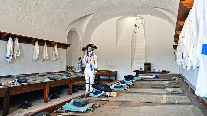 Historical Military Barracks Scene Wall Art