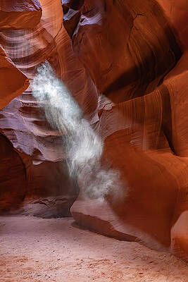 Wall Art featuring the photograph Slot Canyon Light Beam by Michael DeGrenier