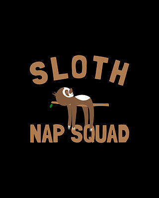 Cool Wall Art featuring the digital art Sloth Nap Squad by Flippin Sweet Gear