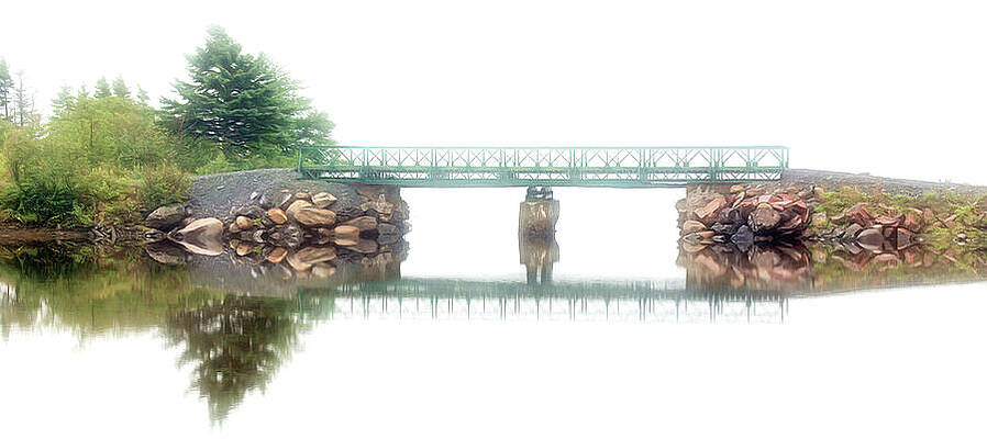 Fall Photograph - Small Bridge In A Foggy Day by Tatiana Travelways