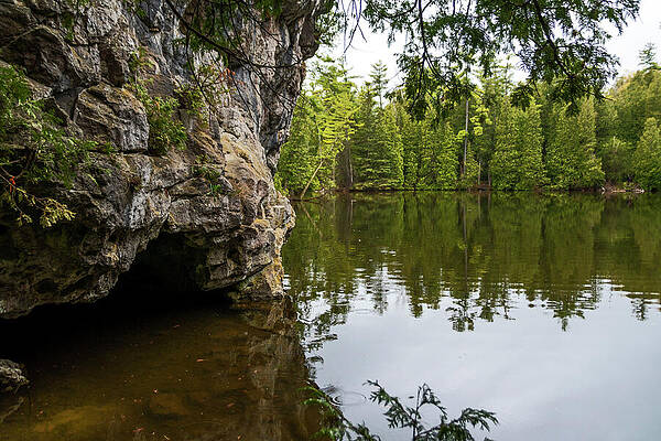 No People Photograph - Small Cave In Rockwood Conservation Area by John Twynam