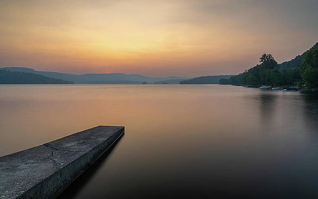 Sunset Wall Art featuring the photograph Smoke On The Water #2 by Dave King