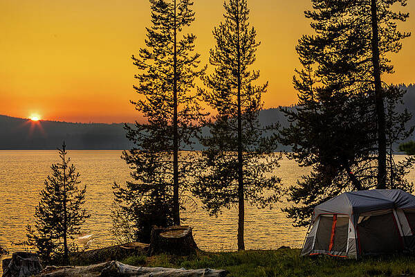 Mountain Wall Art featuring the photograph Smokin' Sunset by Tim Lyden