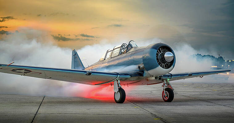 Blue Photograph - Smokin T-6 by David Hart