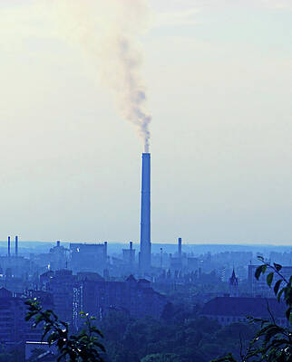 Photograph - Smoking Chimney Of CET I Oradea Thermal Power Plant In July 2011 - Photo by Nicko Prints