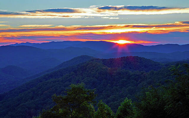 Beautiful Photograph - Smoky Mountain Sunset by Gina Fitzhugh